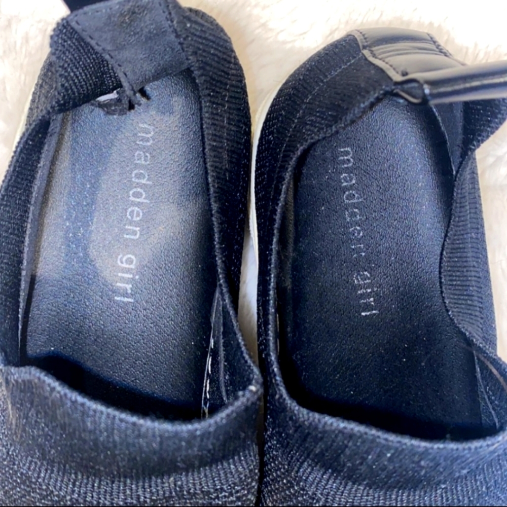 EUC MADDEN GIRL Slip-On Stretchy Canvas Rubber Sole Casual Sneakers Sz 8M - Picture 5 of 6